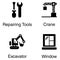 Construction Tools Solid Icons Pack