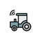 Construction, tractor, farm icon. Simple color with outline vector elements of automated farming icons for ui and ux, website or