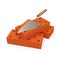 Construction Trowel with Bricks