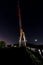 Construction Twilight / Night Scene - Ironton-Russell Cable Stayed Suspension Bridge - Ohio River - Ohio & Kentucky