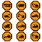 Construction vehicles icon set