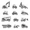 Construction vehicles icons