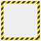 Construction warning border on a white background, illustration