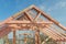 Construction of wooden frame house
