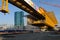 Construction work at the public train Letzigraben-Bridge in ZÃ¼rich-West.