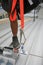 Construction worker commencing inspection maintenance services on top of the high rise building