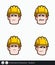 Construction Worker - Expressions - Concerned - Confounded and Persevering - Variations