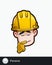Construction Worker - Expressions - Pensive