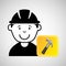 Construction worker hammer graphic