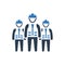 Construction worker team icon
