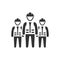 Construction worker team icon