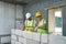 Construction Workers Building Wall