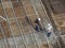 Construction workers having a discussion at the construction site.