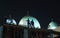 Construction workers working in the middle of the night in deira, dubai, uae