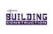 Construction working industry concept. Building construction logo in violet.