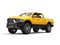 Construction yellow modern pick-up truck - beauty shot