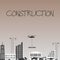 Construction zone industrial design with buildings