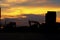 Constructions site silhouette sunset