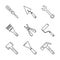 Constructions tools icon set