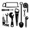 Constructions tools icon set