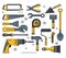 Constructions tools icon set