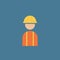 Constructionworker. Vector illustration decorative design