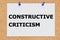 Constructive Criticism concept