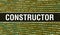 Constructor concept with Random Parts of Program Code. Constructor with Programming code abstract technology background of