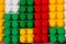 Constructor cubes pattern background for design menu or site header