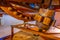 CONSUEGRA, SPAIN, OCTOBER 2, 2017: Interior of a windmill in the spanish town Consuegra