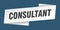 consultant banner template. ribbon label sign. sticker