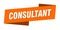 consultant banner template. ribbon label sign. sticker
