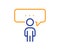 Consulting business line icon. Discussion or consultation sign. Vector