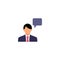 Consulting Icon Vector. Speaker, Man Speaks Symbol Image