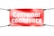 Consumer confidence word with red banner