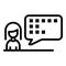 Consumer feedback icon, outline style