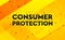 Consumer Protection abstract digital banner yellow background