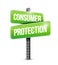 consumer protection road sign illustration design