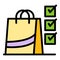 Consumer purchase icon vector flat