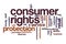 Consumer rights word cloud concept