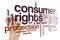 Consumer rights word cloud concept