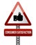 Consumer Satisfaction like road sign concept