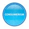 Consumerism floral blue round button