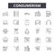 Consumerism line icons, signs, vector set, outline illustration concept