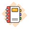 contact book icon represents a digital address book or directory used for storing and organizing contact information,