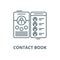 CONTACT BOOK vector line icon, linear concept, outline sign, symbol