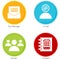 Contact Button Icon Set