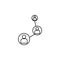 contact chain icon. Element of sosial media network icon for mobile concept and web apps. Thin line contact chain