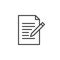 Contact form line icon. Write, edit outline vector sign