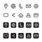 Contact information icons, vector